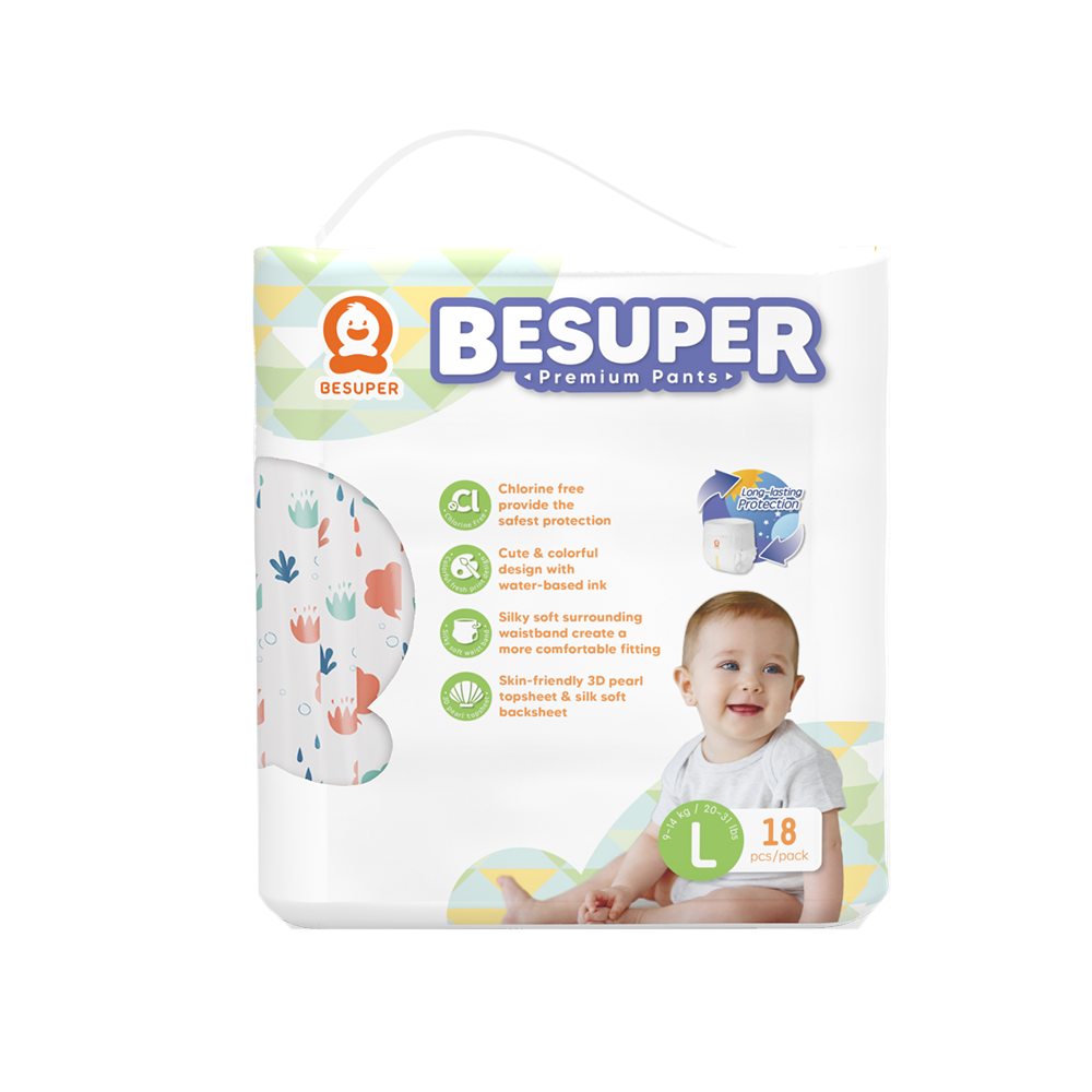 Pelene za bebe BESUPER  pants premium L 18kom